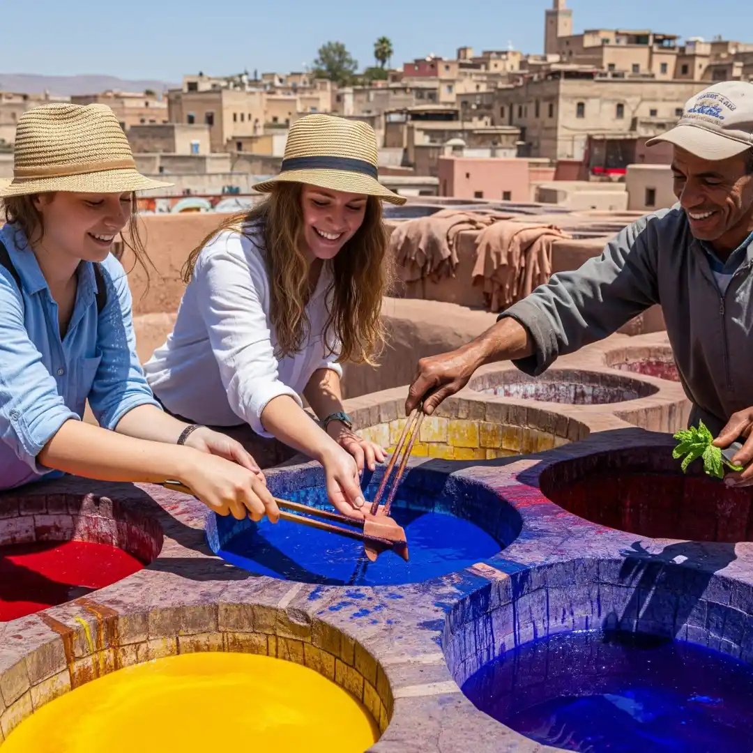 Fez Leather Dyeing Experience